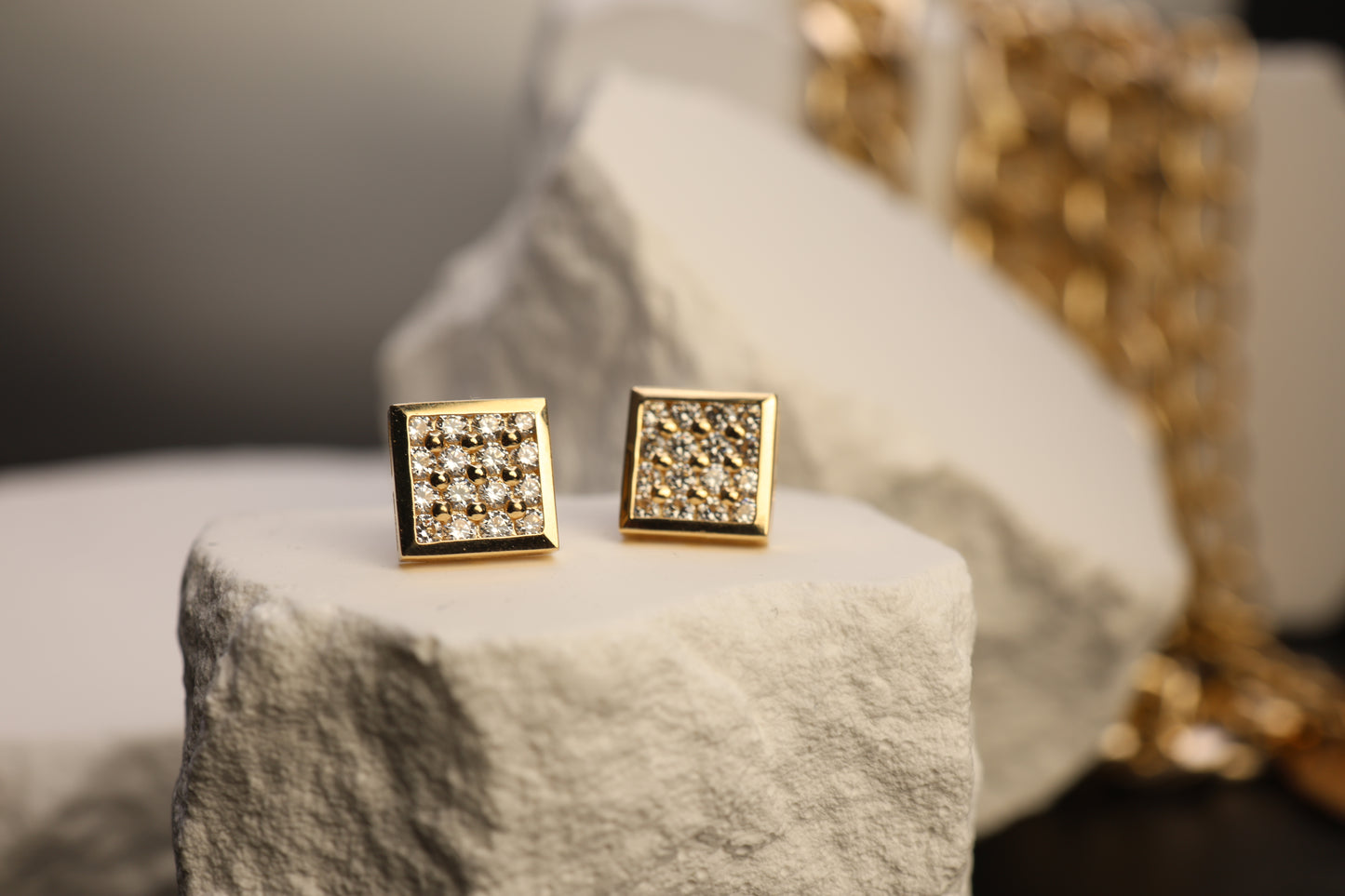 14k gold push back earring