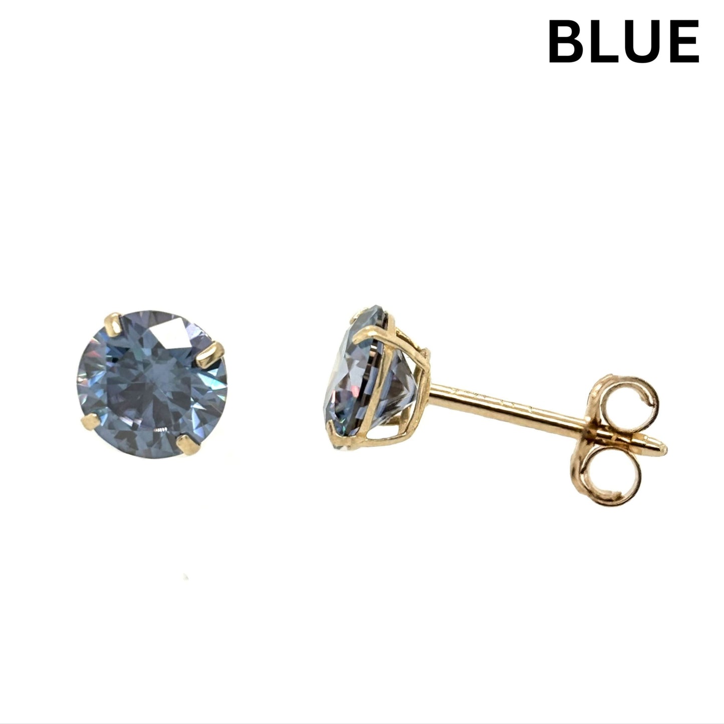 Moissanite 14k gold earring