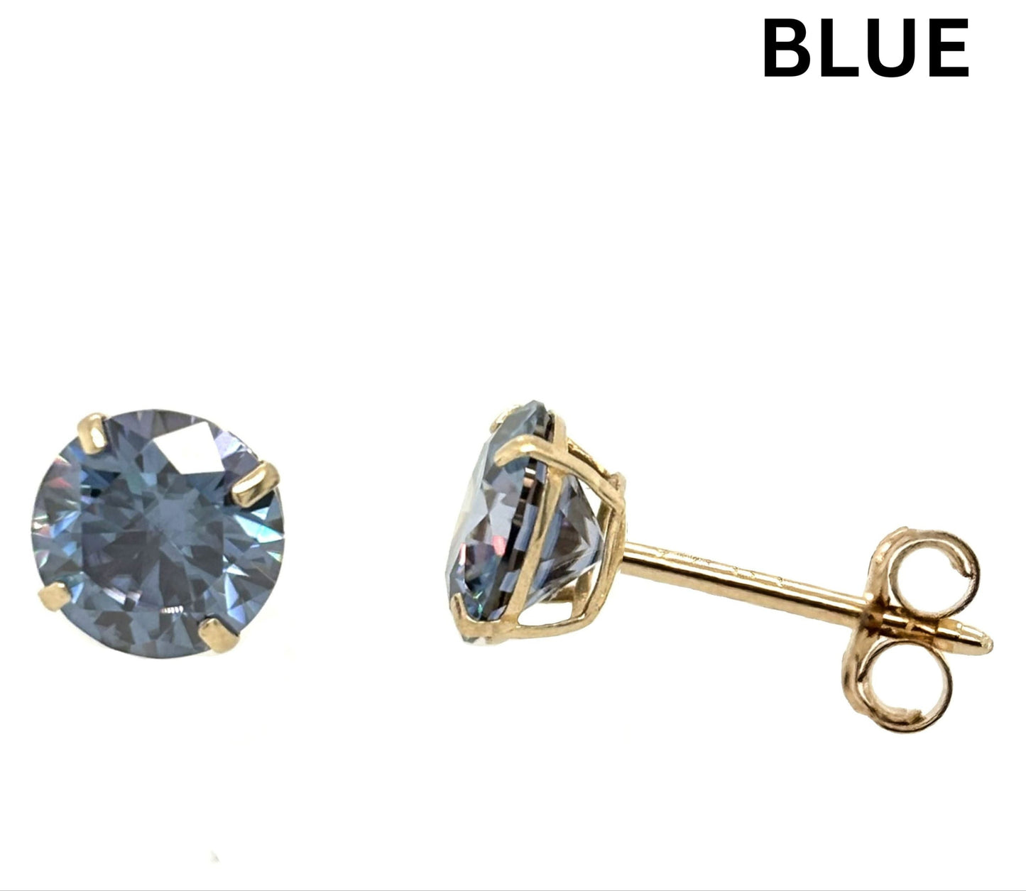 Moissanite 14k gold earring