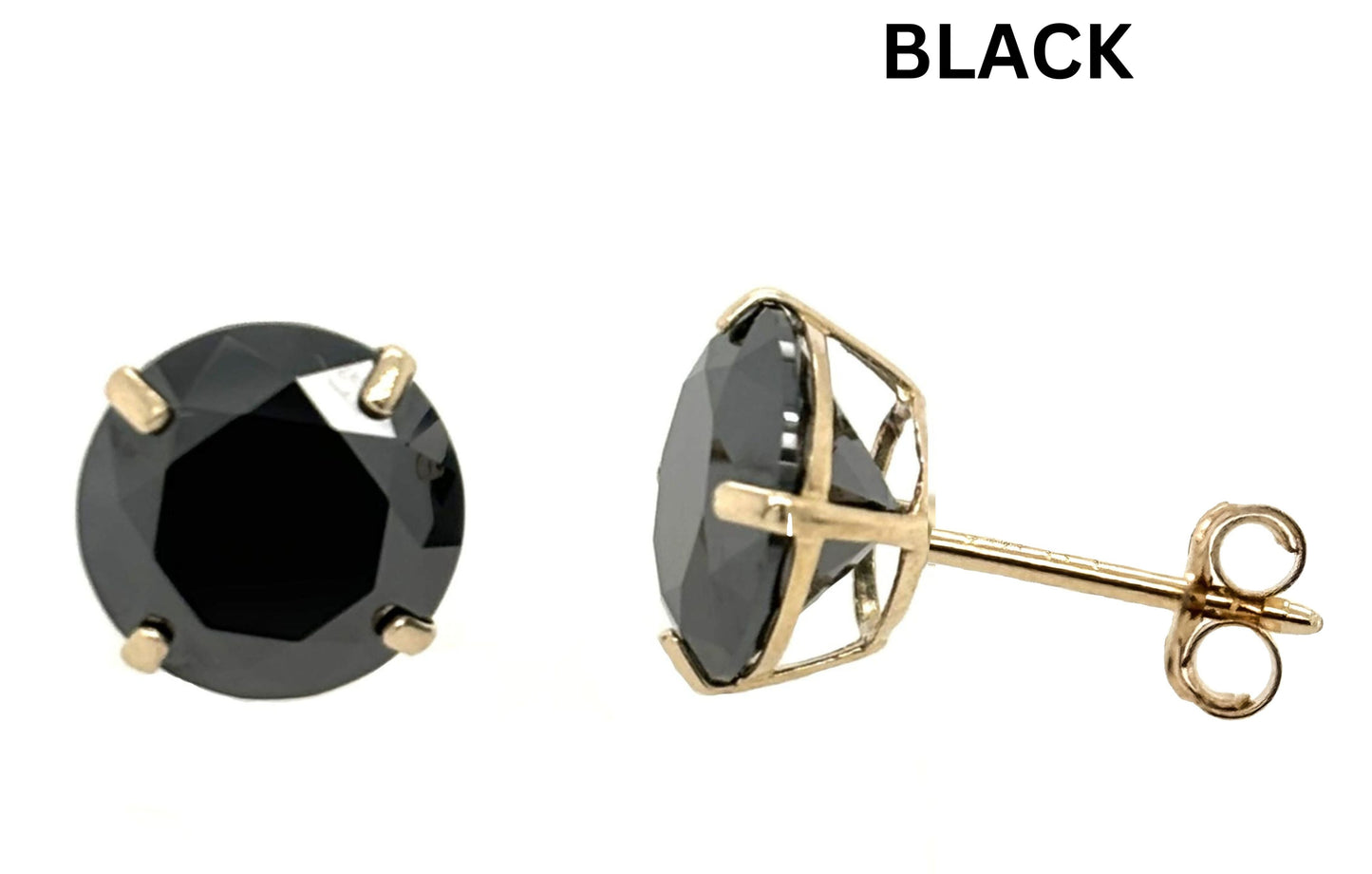 Moissanite 14k gold earring