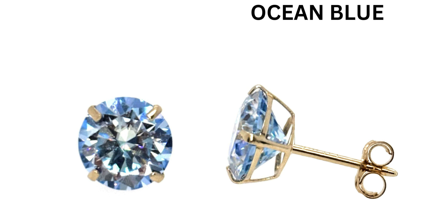 Moissanite 14k gold earring