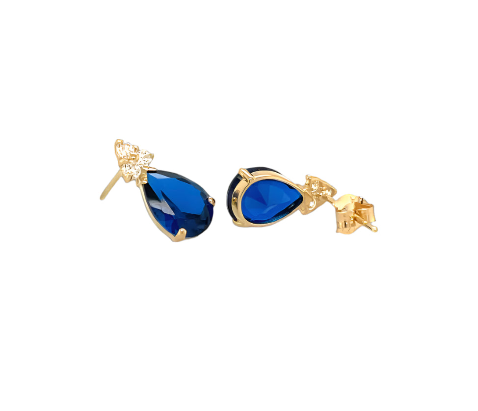 14k gold push back drop earrings