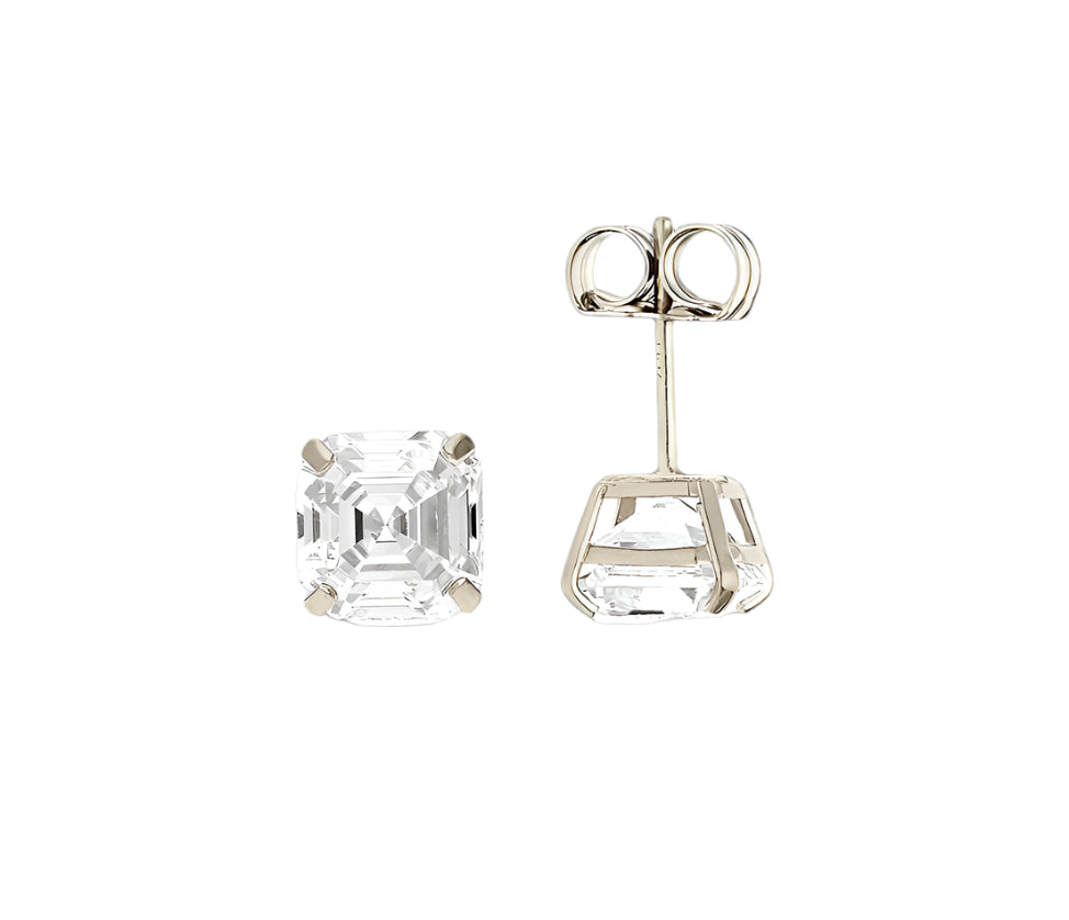 14k gold Square push back earrings