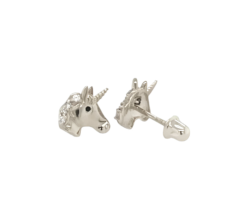 14k gold unicorn earrings