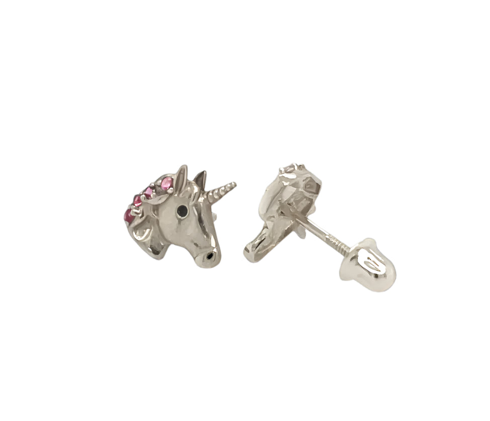 14k gold unicorn earrings