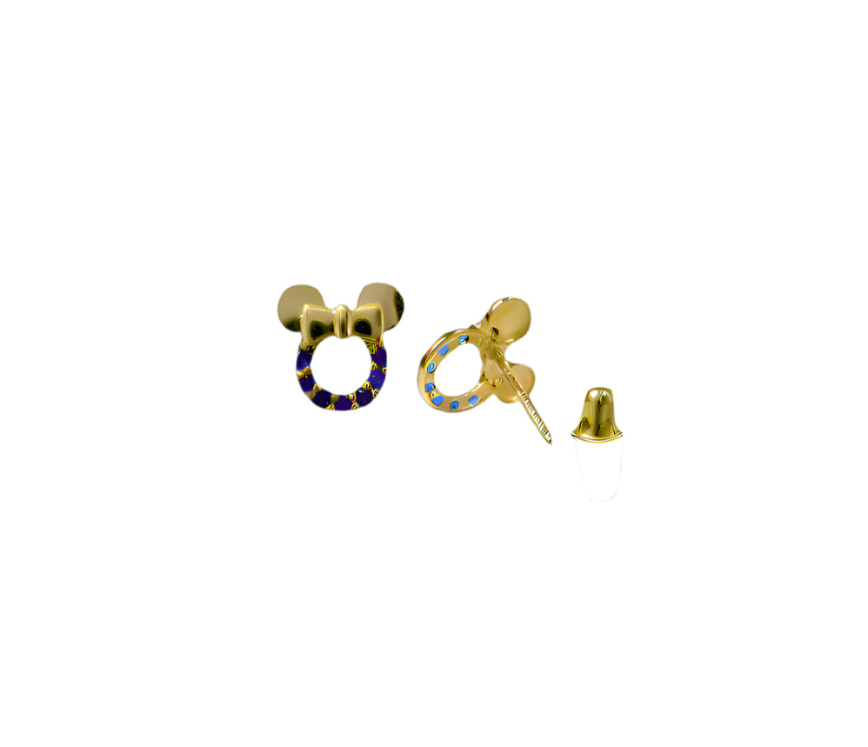 14k gold mini mouse earrings
