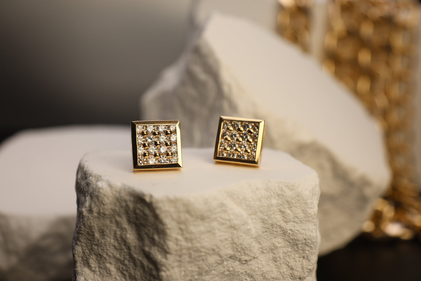 14k gold push back earring
