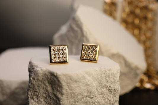 14k gold push back earring