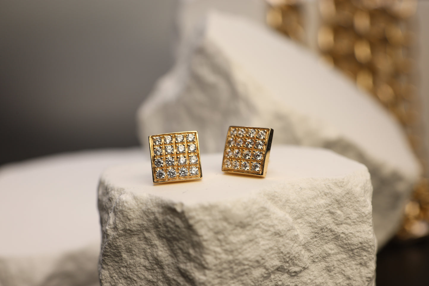 14k gold push back earrings