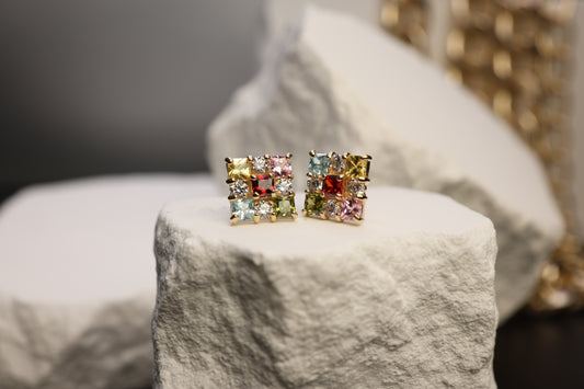 14k gold screw back earrings