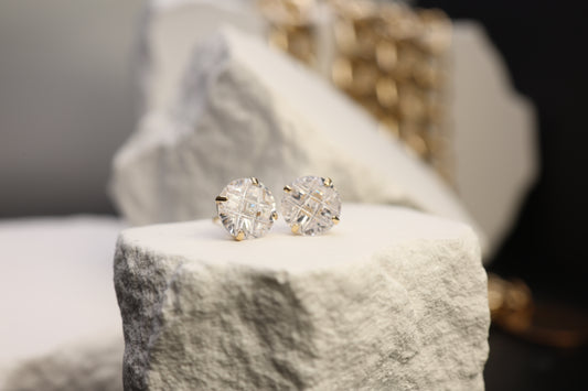 14k gold push back earrings
