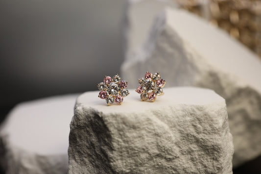 14k gold push back earrings