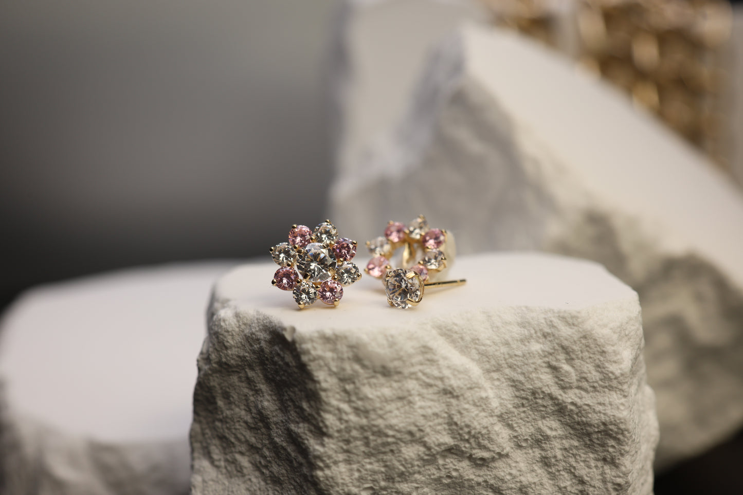 14k gold push back earrings