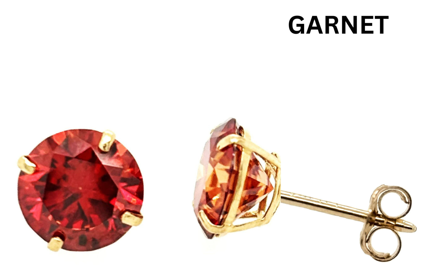 Moissanite 14k gold earring