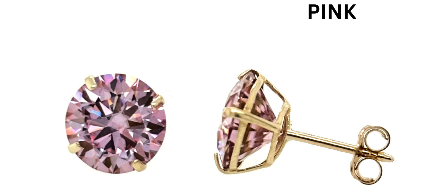 Moissanite 14k gold earring