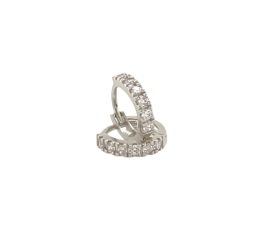 14k gold hoop with stone