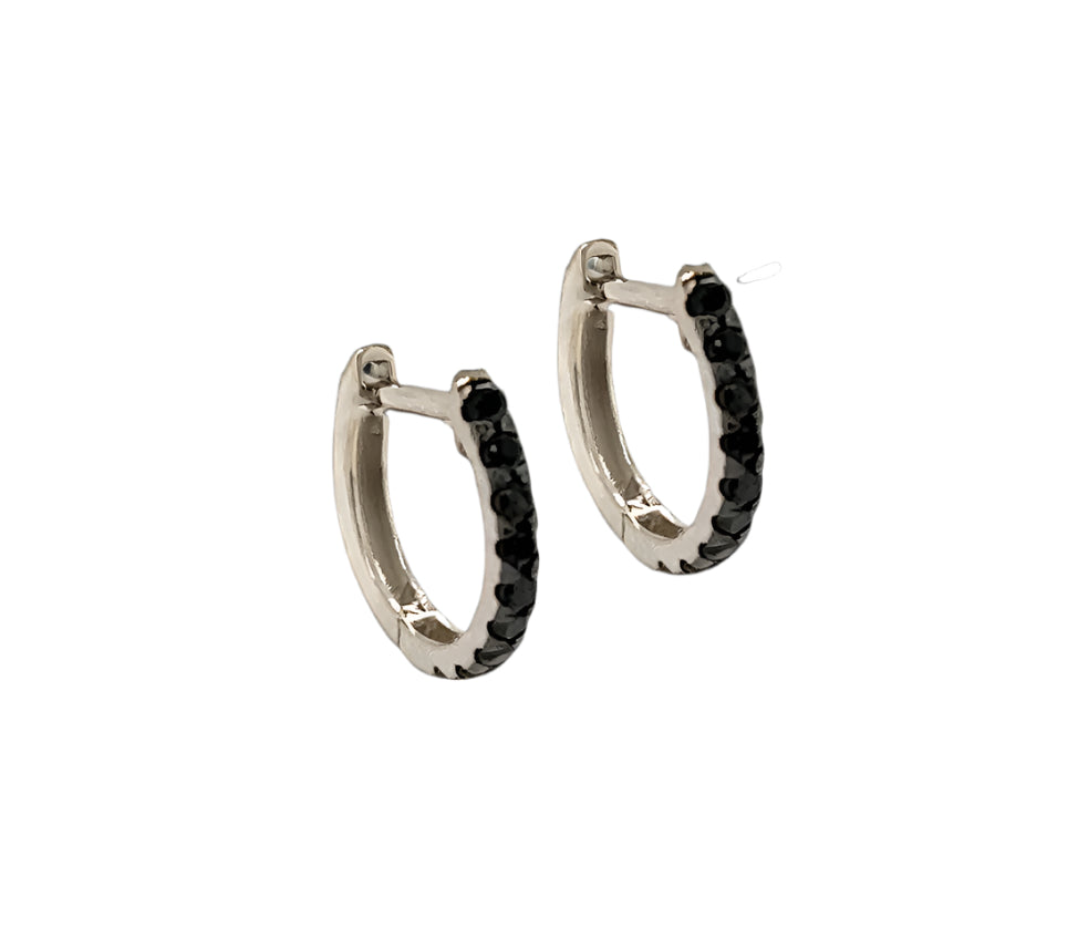 14k gold hoop with stone