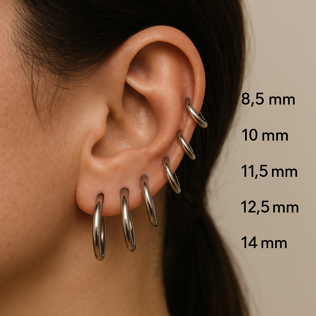 14k gold hoops with stones between gold