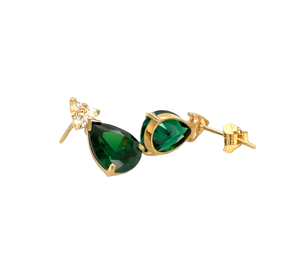 14k gold push back  drop earrings