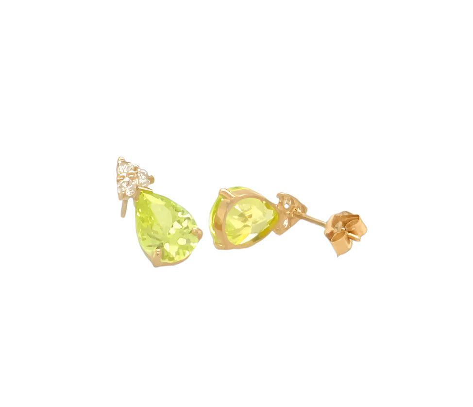14k gold push back  drop earrings
