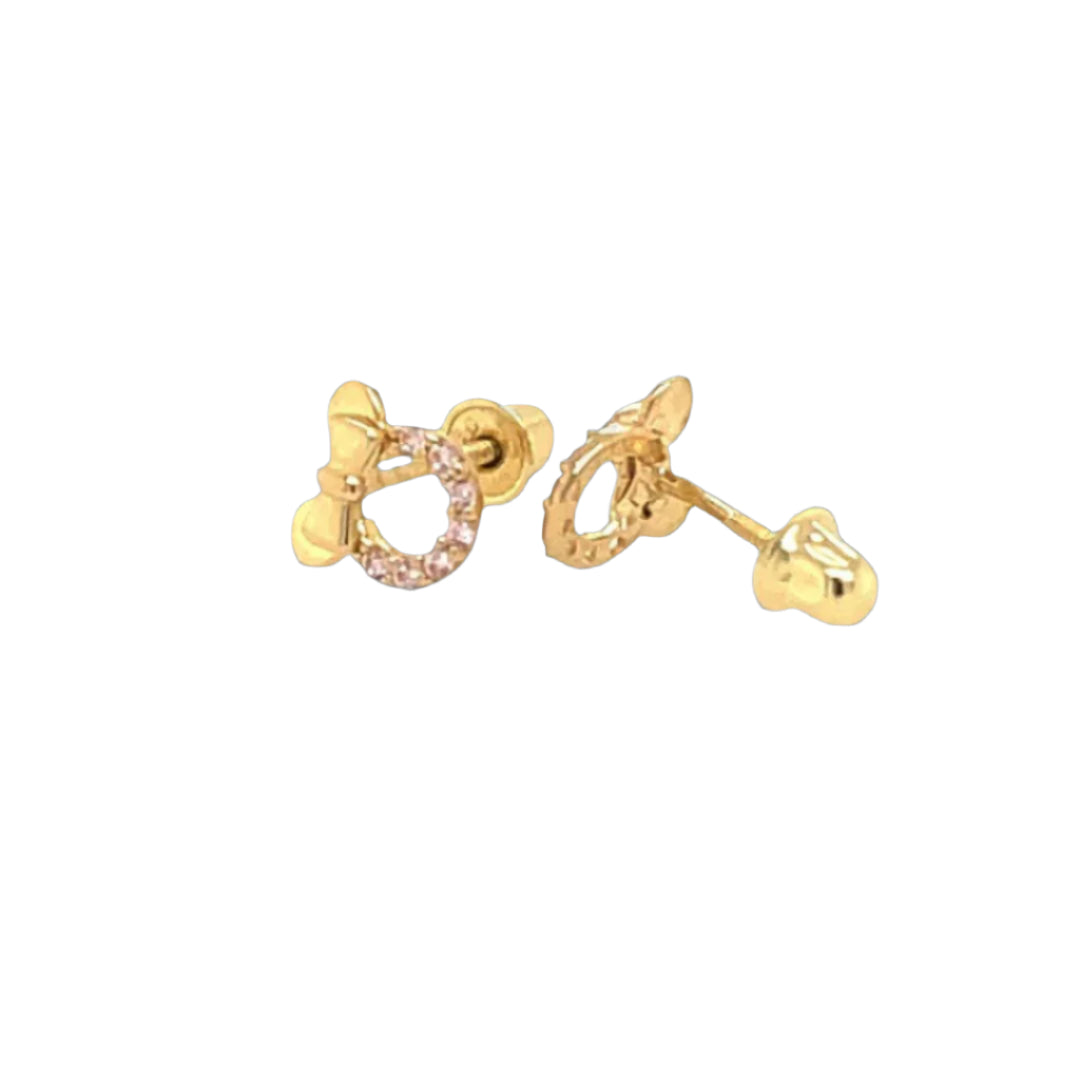 14k gold mini mouse earrings