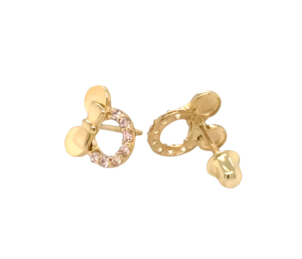 14k gold mini mouse earrings