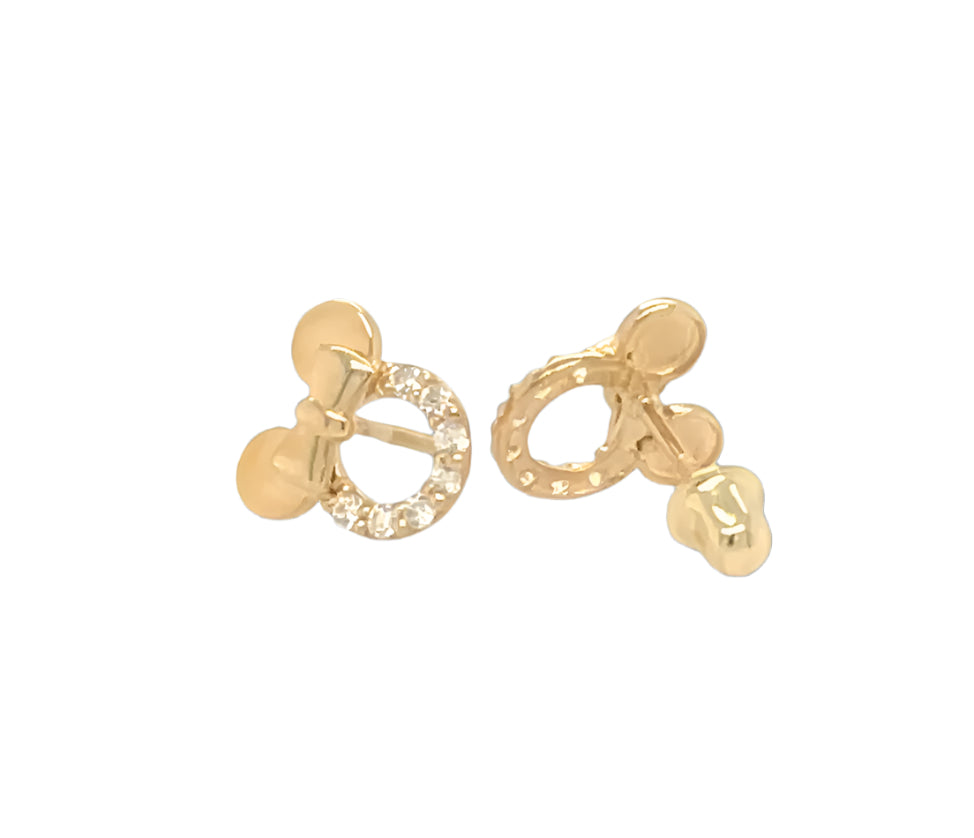 14k gold mini mouse earrings