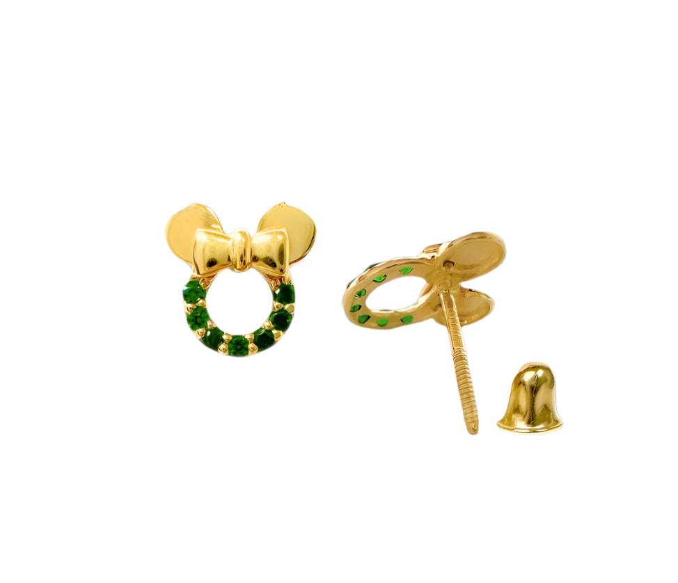 14k gold mini mouse earrings