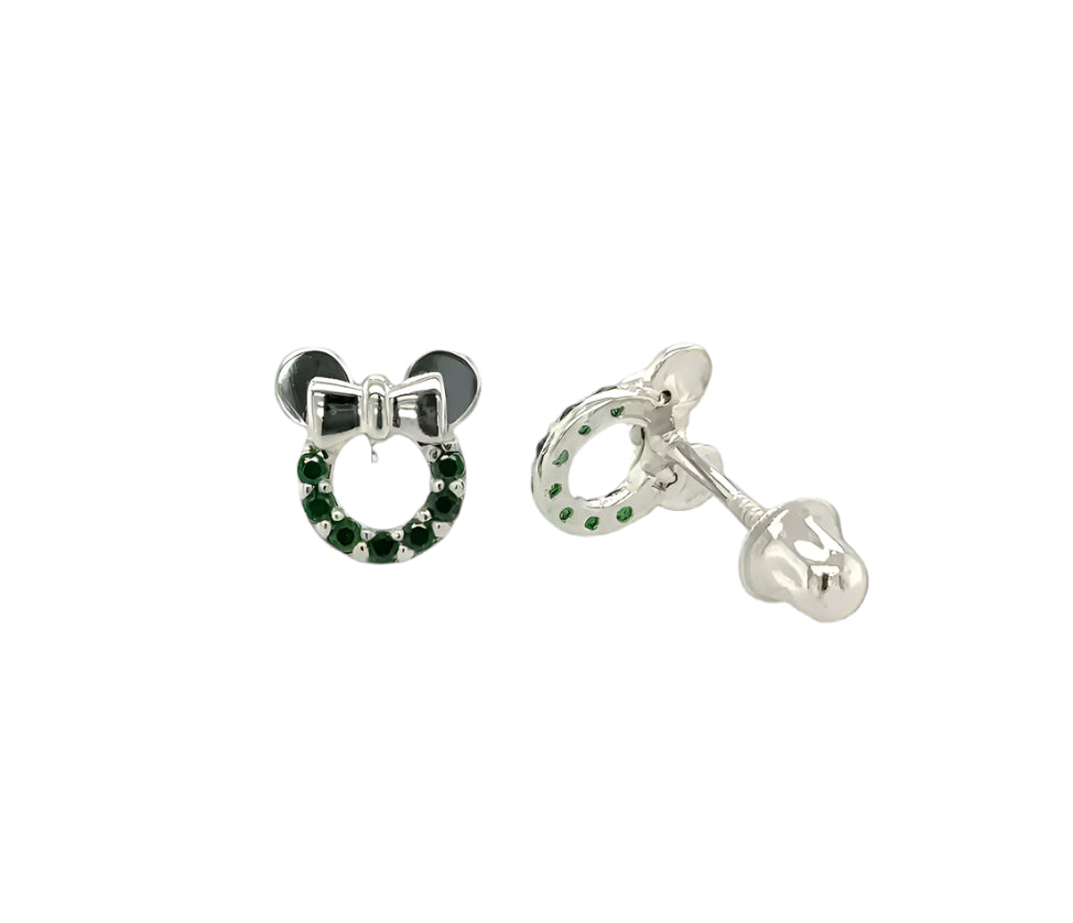 14k gold mini mouse earrings