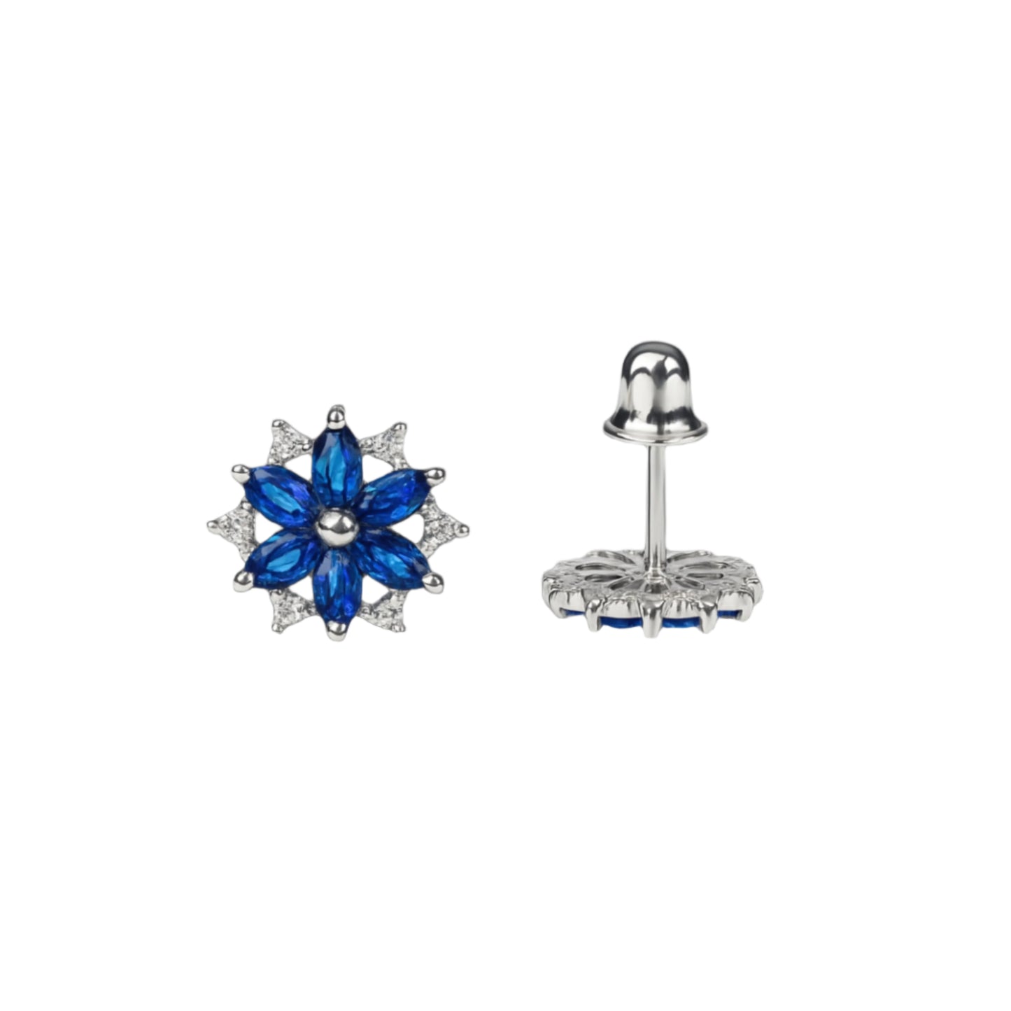14k gold screw back and flower